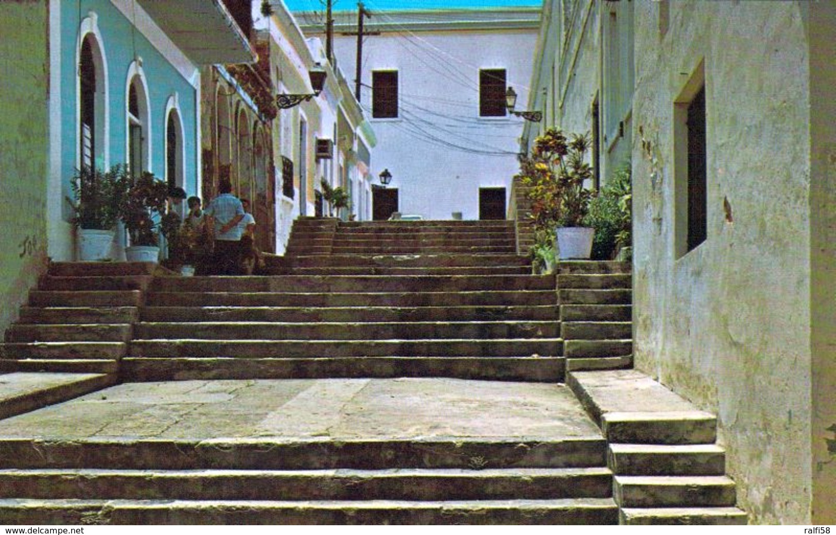 1 AK Puerto Rico * "El Callejon Del Hospital" A Step Street In The City Of Old San Juan * - Puerto Rico