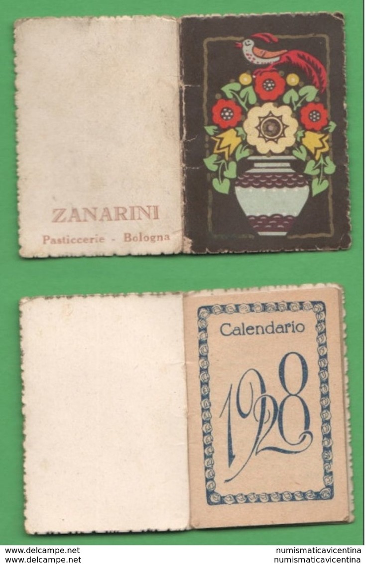 1928 Bologna Zanarini Pasticceri Calendarietto Da Barbiere Barber Calendars Barber Calendars - Formato Piccolo : 1921-40