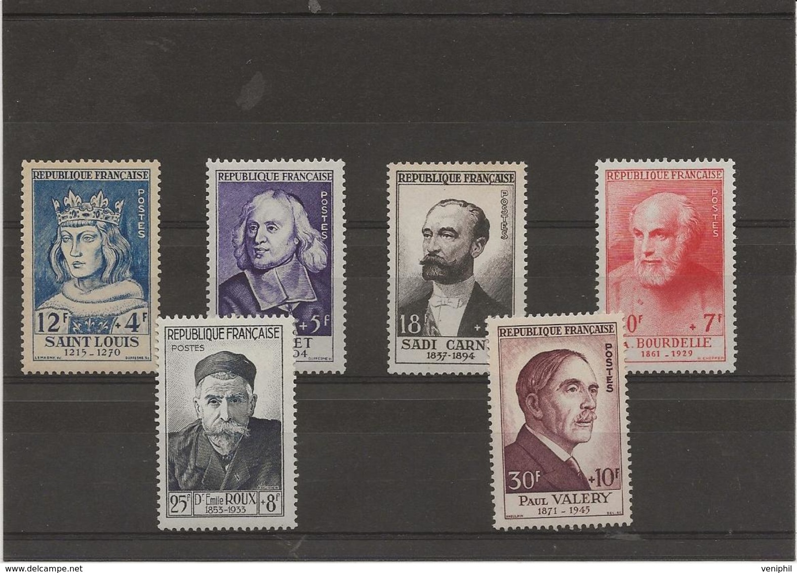 SERIE CELEBRITES N° 989 A 994 -NEUF SANS CHARNIERE - ANNEE 1954 - COTE : 180 € - Unused Stamps