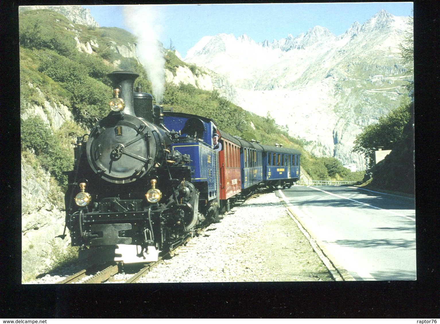 CPM Neuve Suisse REALP - OBERWALD Dampfbahnfurka Train Locomotive - Realp