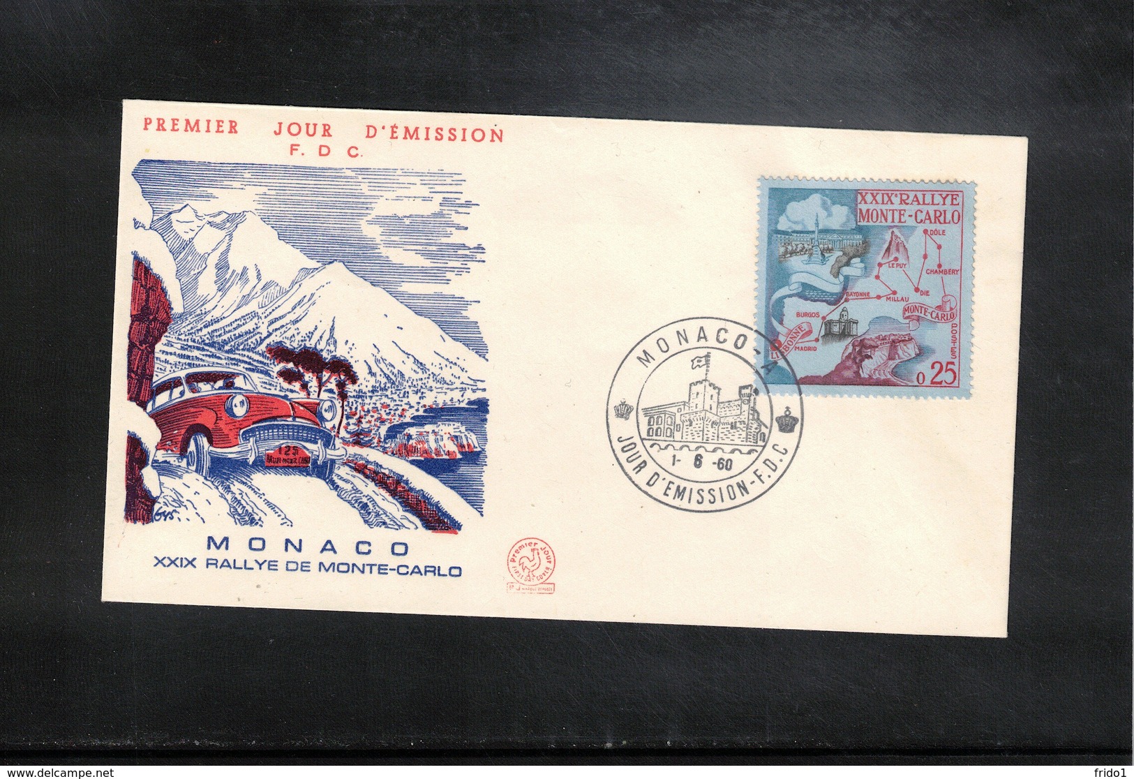 Monaco 1960 Car Racing Rally Monte Carlo Interesting Cover FDC - Automobile