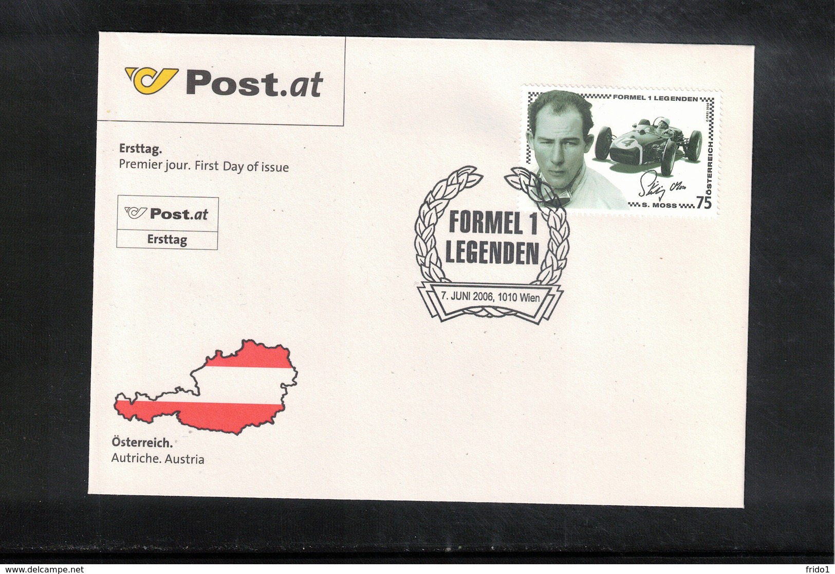 Austria / Oesterreich 2006 Formula 1 Legends Moss Interesting Cover FDC - Automobile