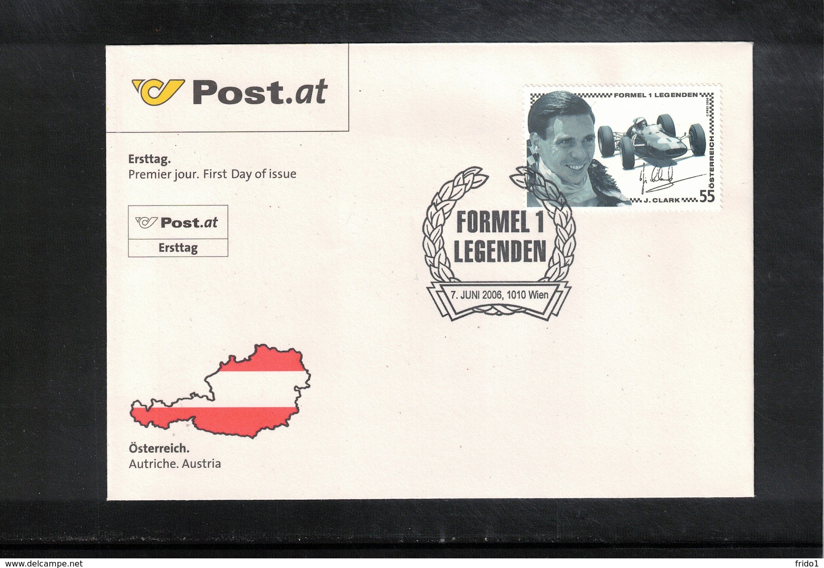 Austria / Oesterreich 2006 Formula 1 Legends Clark Interesting Cover FDC - Automobile