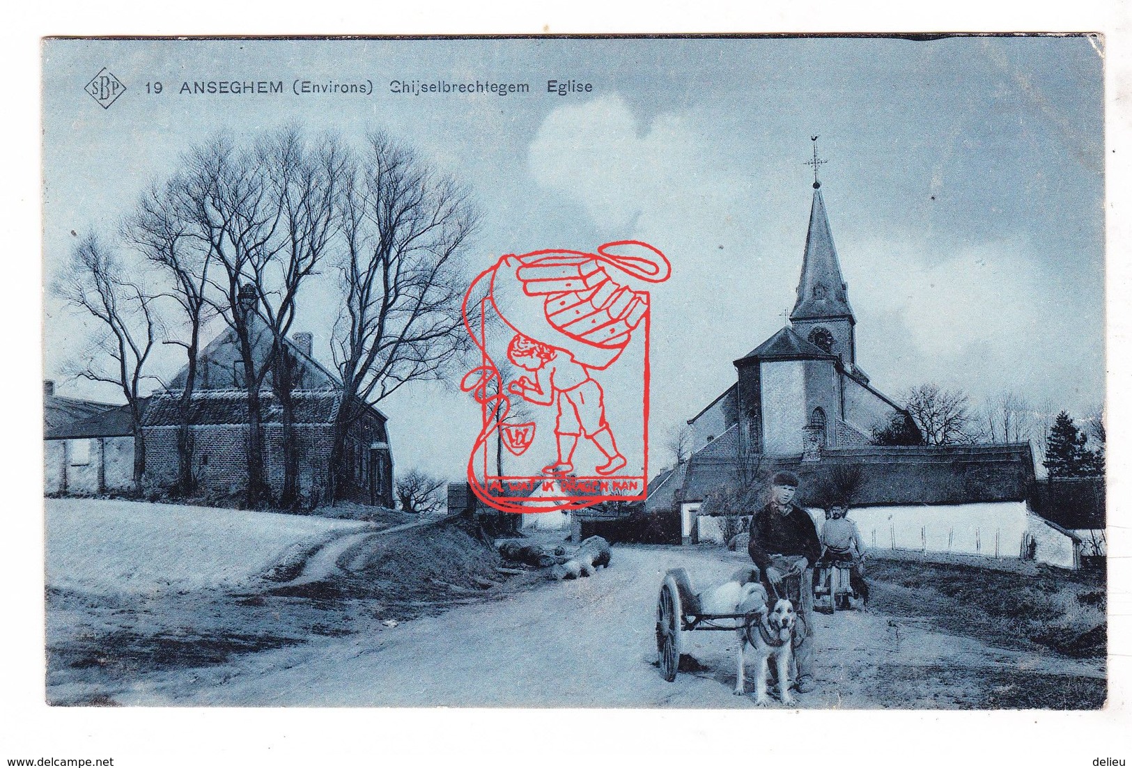 PK Gijzelbrechtegem Anzegem - Sint-Mattheuskerk 1910 / Nr Fam. M. Van Outrijve Kasteel Het Laar - Ekeren / Ed. SBP - Anzegem