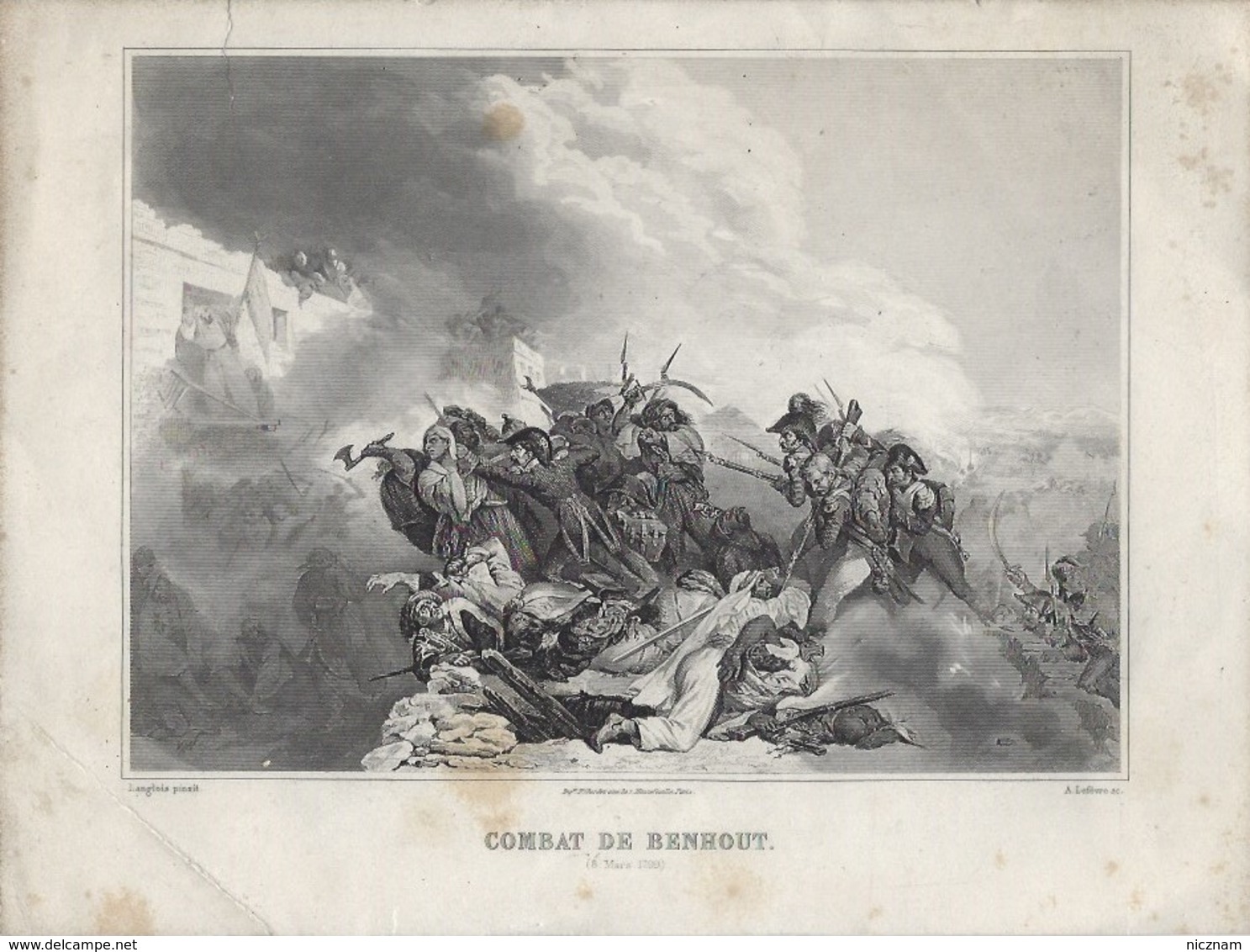 Gravure Combat De Benhout (8 Mars 1799) - Prints & Engravings