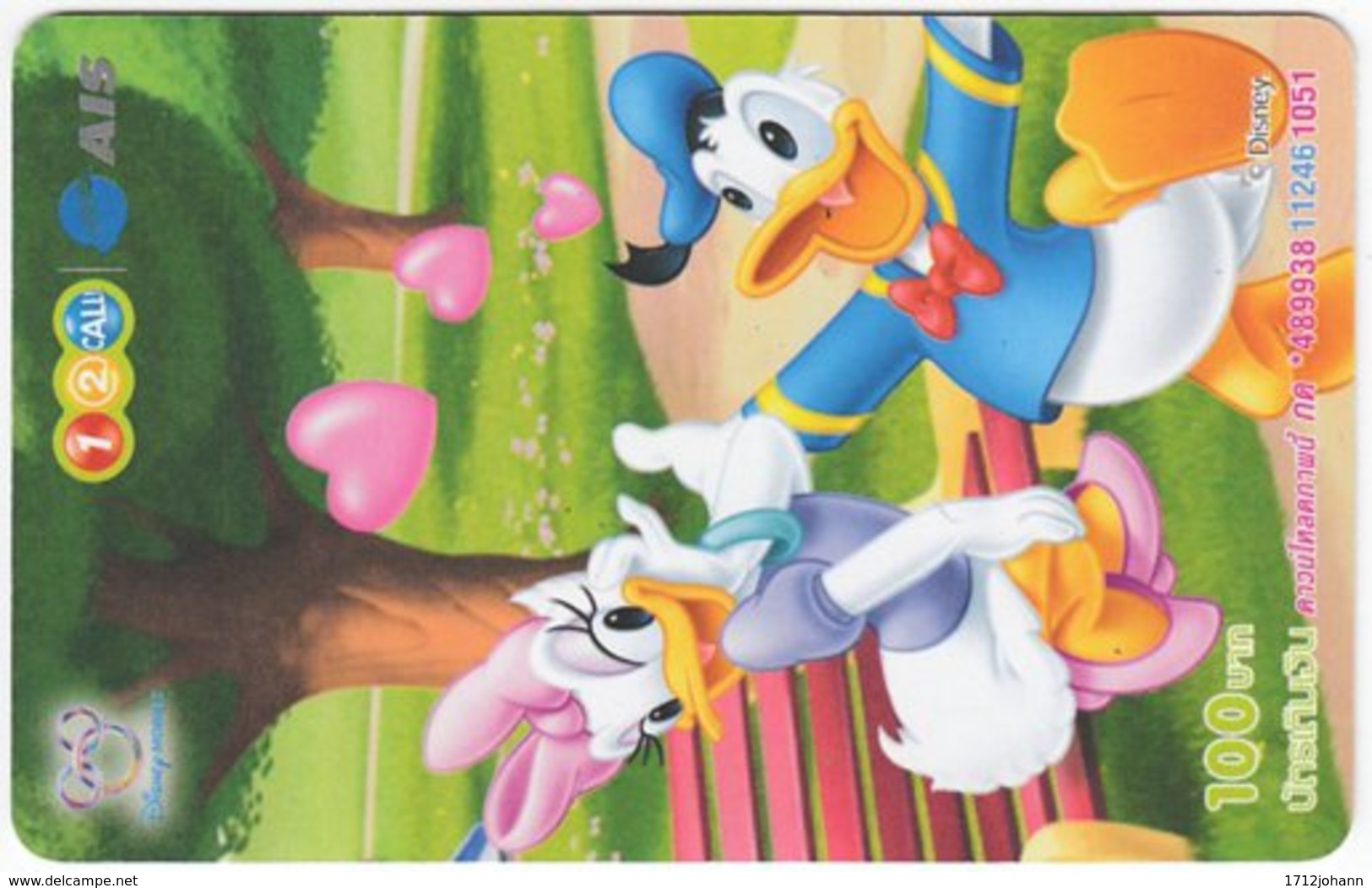 THAILAND F-772 Prepaid 1-2-Call - Walt Disney, Duck Family - Used - Thaïland