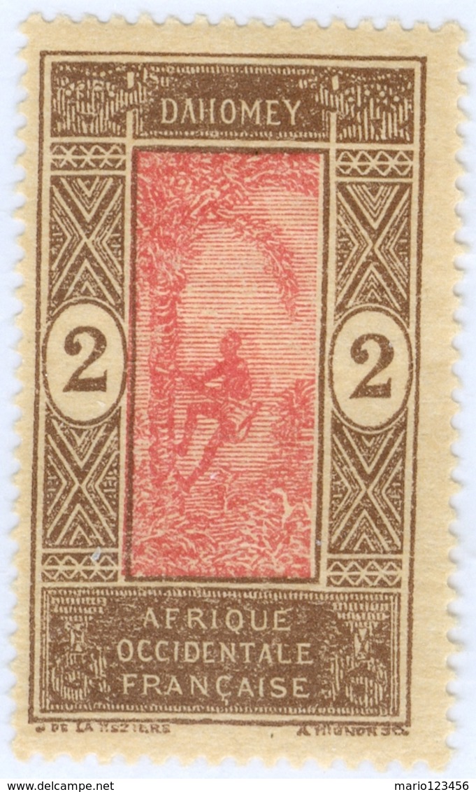 DAHOMEY, 1913, 2 C., FRANCOBOLLO NUOVO (MLH*) Mi:DY 43, Scott DY 43, Yt:DY 44, Sg:DY 43 - Benin – Dahomey (1960-...)