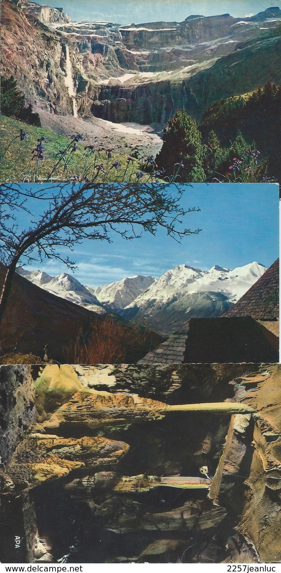 4 CPM 65  - Vallée Du Louron Aventignan Grottes De Gargas Et Gavarnie La Bergerie - Autres & Non Classés