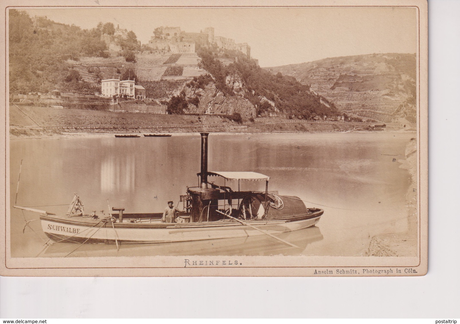 RHEINFELS  ANSELM SCHMITZ PHOTOGRAPH IN COLN KOLN GERMANY DEUTSCHLAND  16*11CM CABINET PHOTOGRAPHS - Ancianas (antes De 1900)