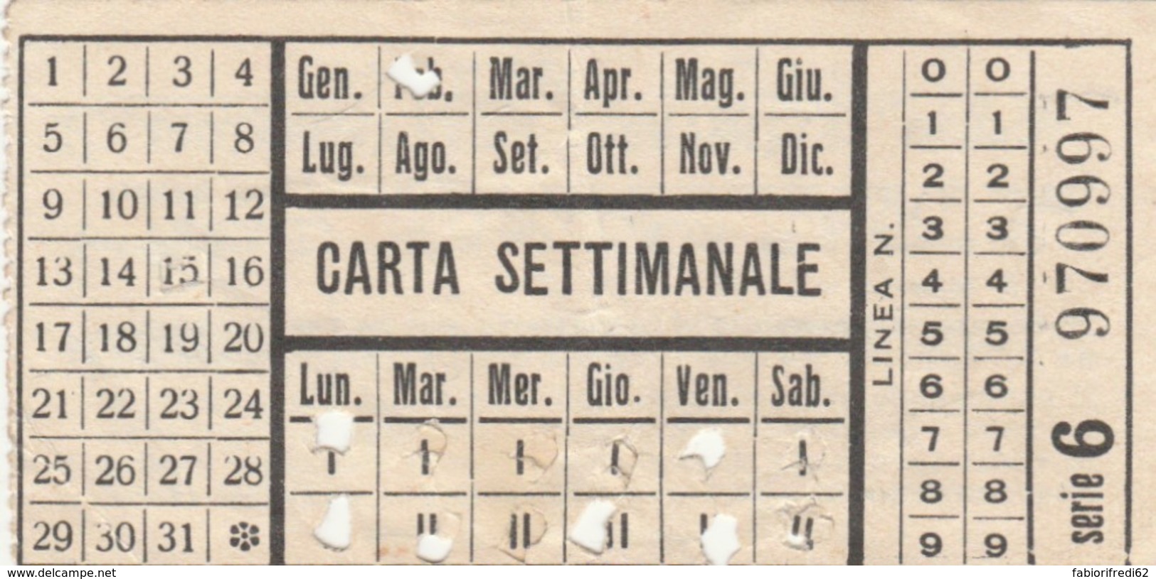 ABBONAMENTO SETTIMANALE BUS (BY163 - Europe