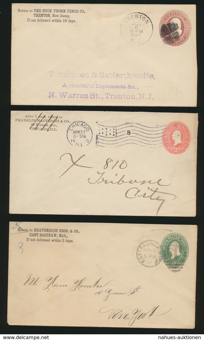 USA Sammlung Von 9 Ganzsachen Dabei 2x Nach Hongkong Lot Of 9 Postal Stationery  - Otros & Sin Clasificación