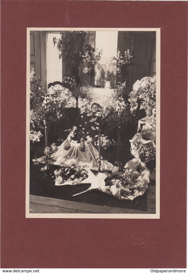 PORTUGAL  PHOTO PHOTOGRAPH - PHOTOGRAPHY - FUNERAL - POST MORTEM   -  24,3  Cm X 17  Cm - Anonymous Persons