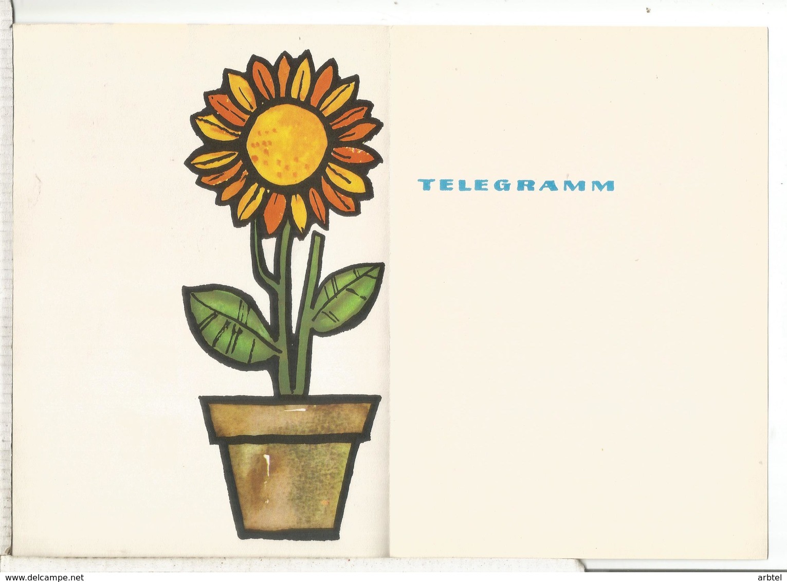 ALEMANIA DDR IMPRESO PARA TELEGRAMAS TELEGRAM FLORES FLOWER - Otros & Sin Clasificación