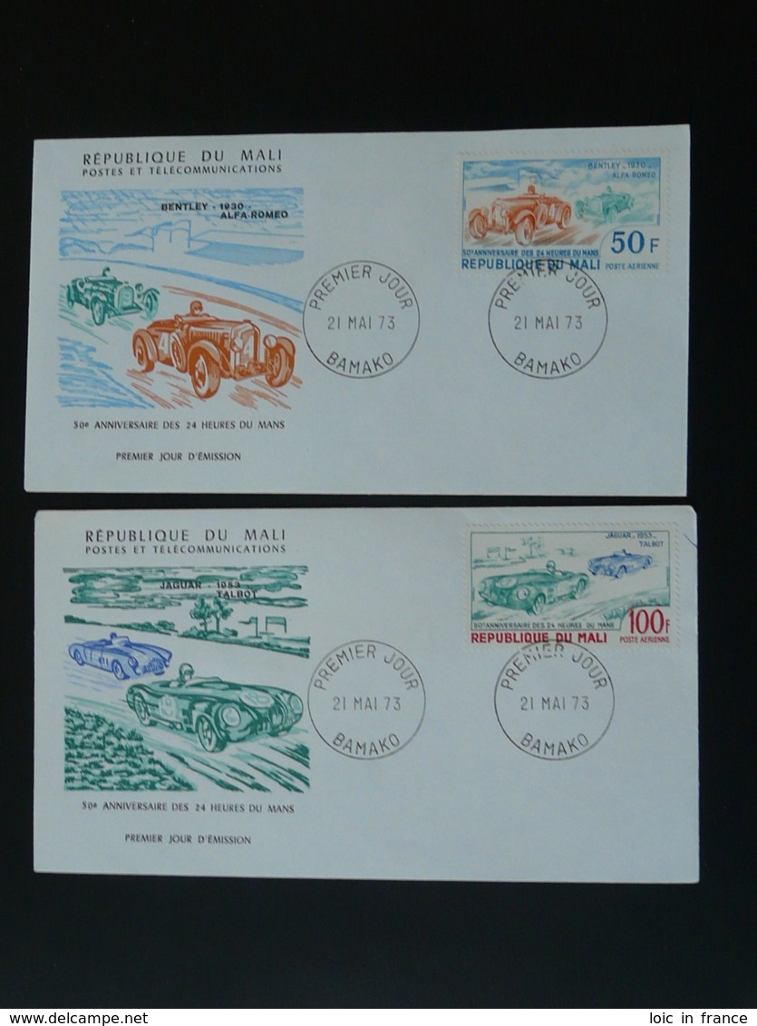 FDC (x2) 24h Du Mans Mali 1973 - Automobile