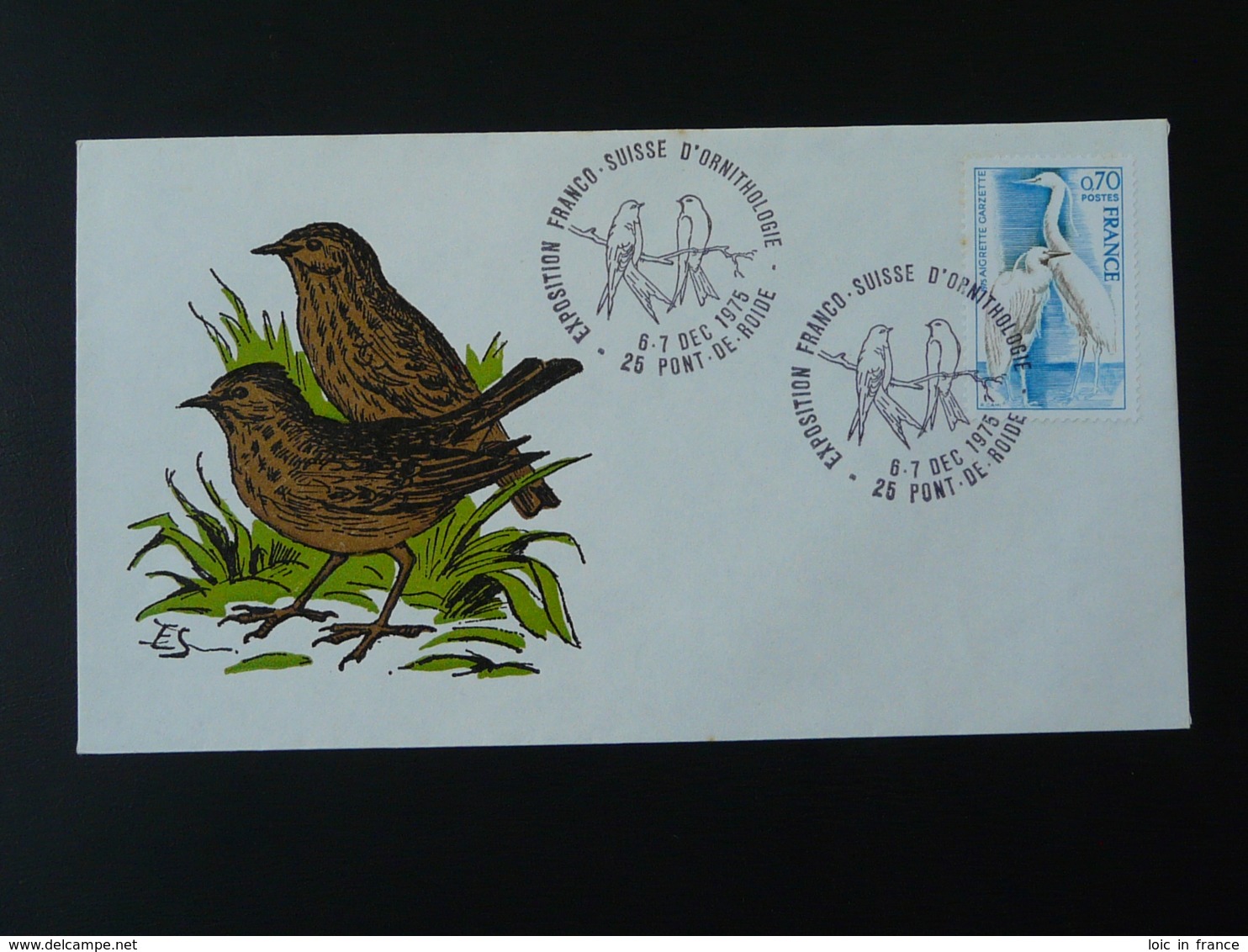 Lettre Cover Expo Franco-suisse D'ornithologie Pont De Roide 25 Doubs 1975 - Oblitérations & Flammes