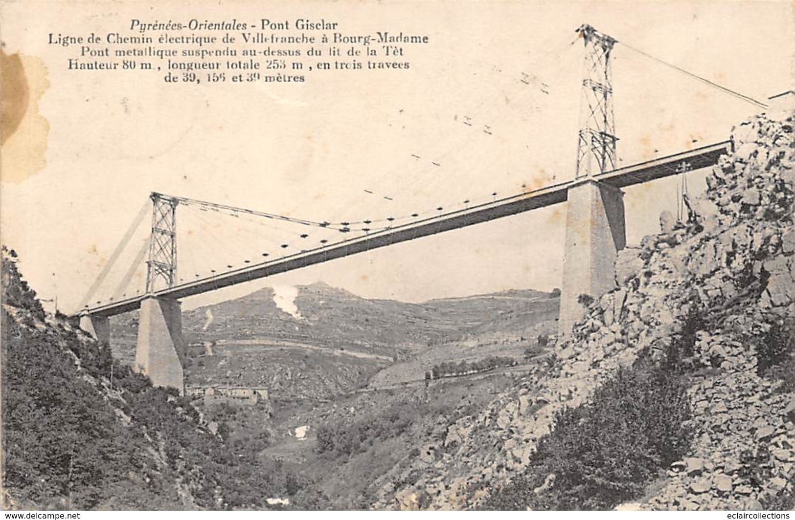 Bourg Madame  -Villefranche        66          Le Pont Suspendu  Gisclar    (voir Scan) - Autres & Non Classés