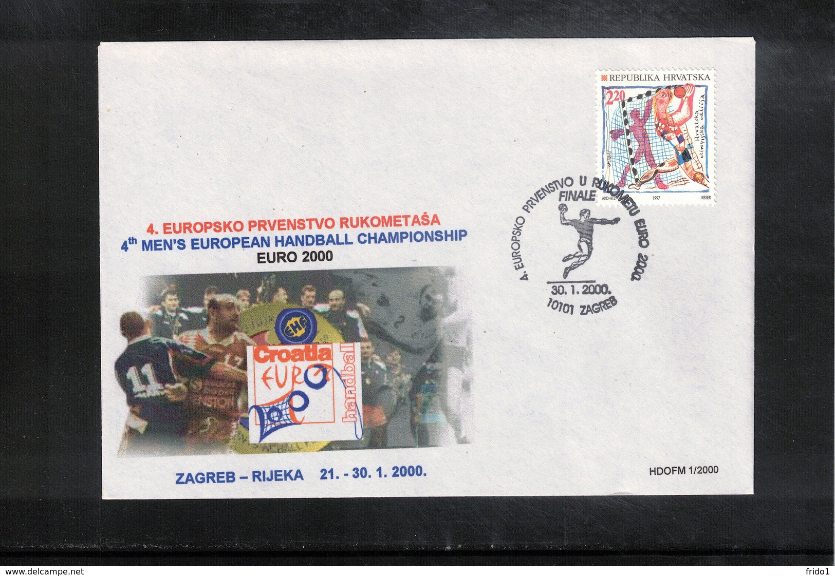 Croatia / Kroatien 2000 European Handball Championship Interesting Cover - Handball