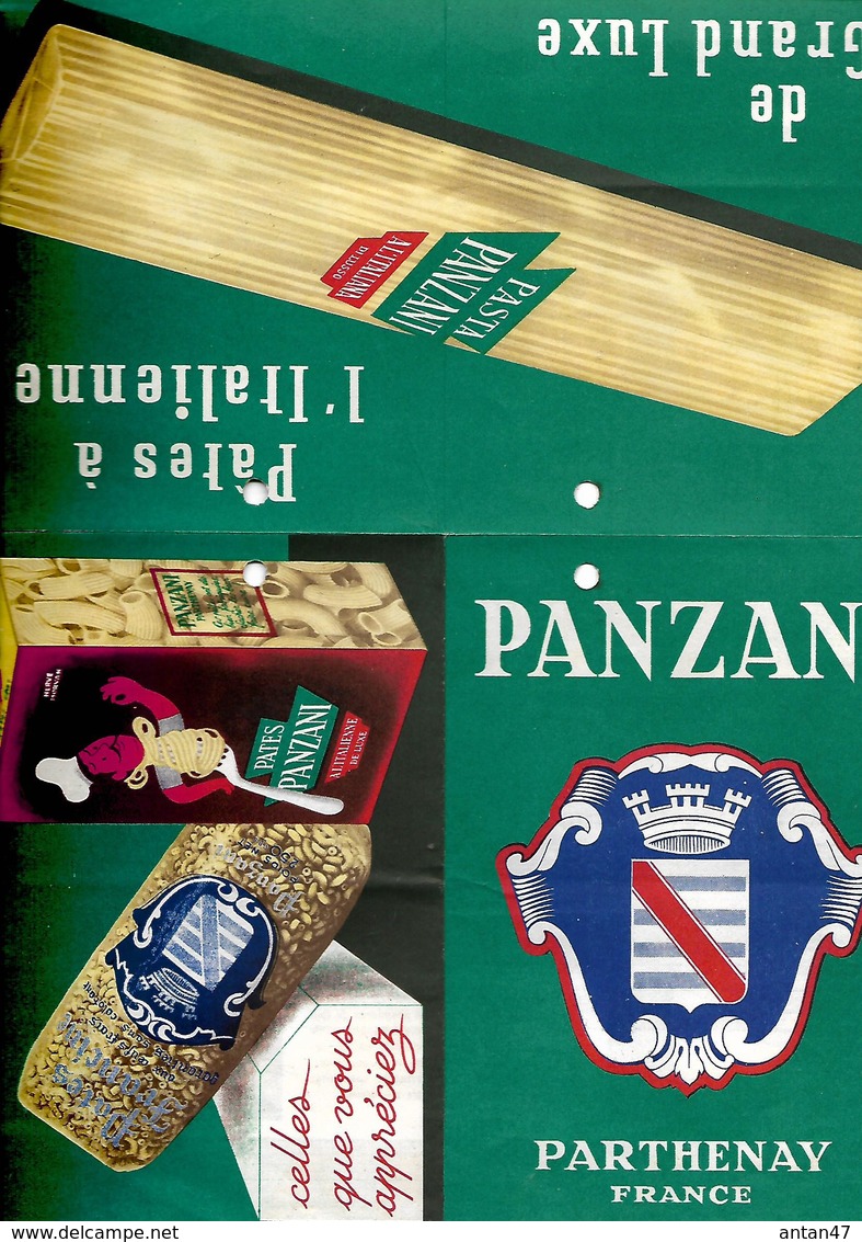 Publicité Pâtes PANZANI / 58 PARTHENAY - 1950 - ...