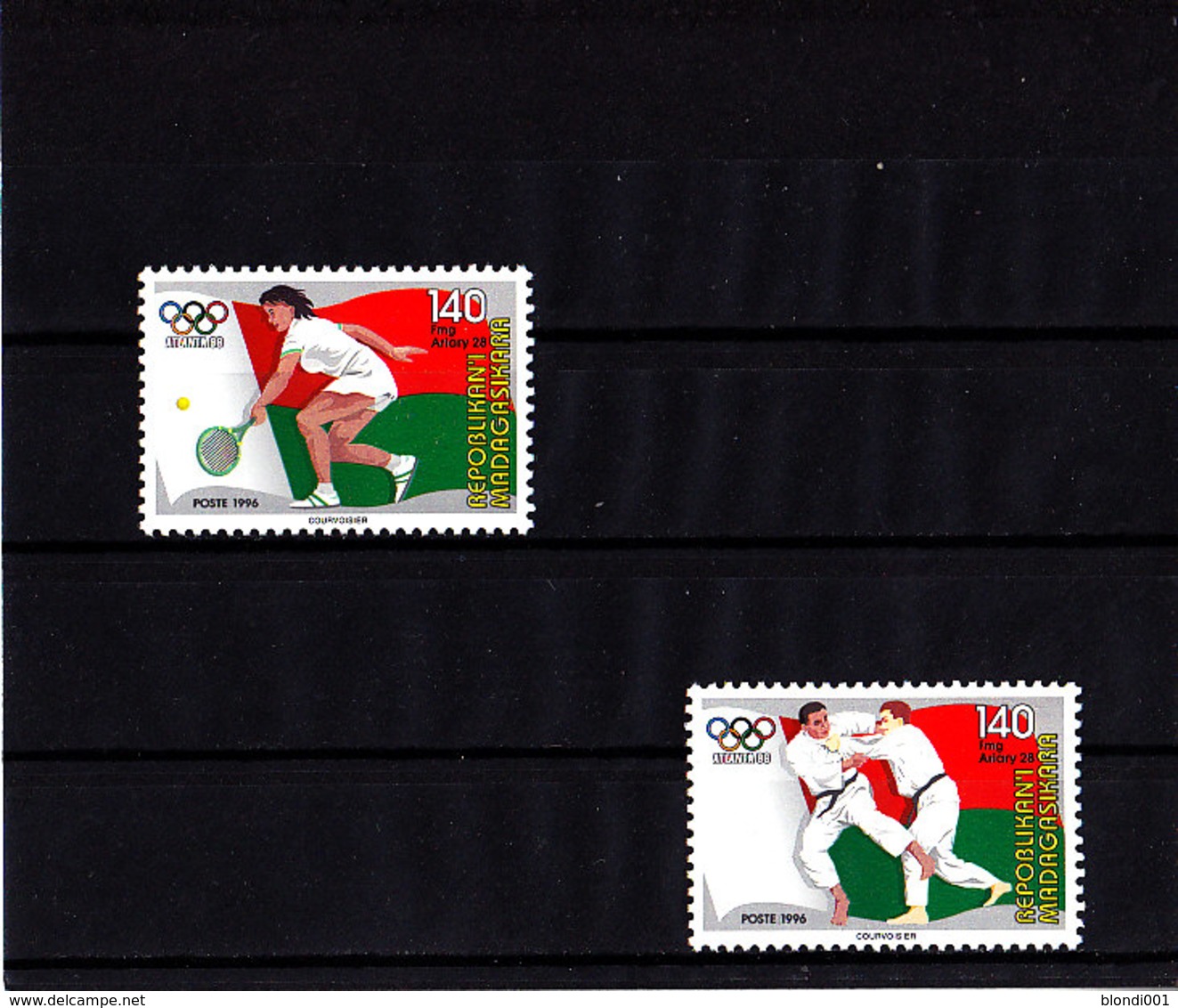 Olympics 1996 - Tennis - Judo - MALAGASY - Set MNH - Ete 1996: Atlanta