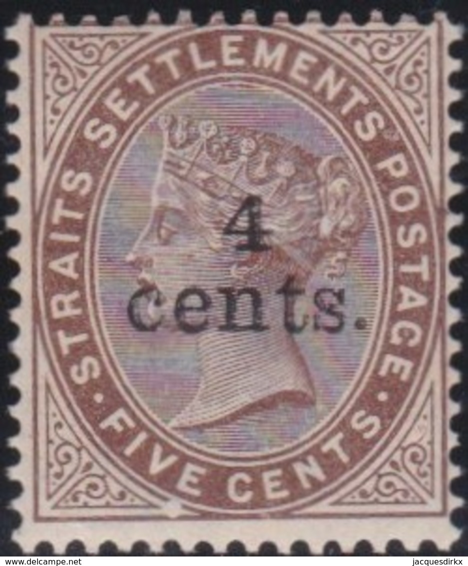 Straits Settlements   .    SG   .   106     .    *      .   Mint-hinged   .   /   .  Ongebruikt - Straits Settlements