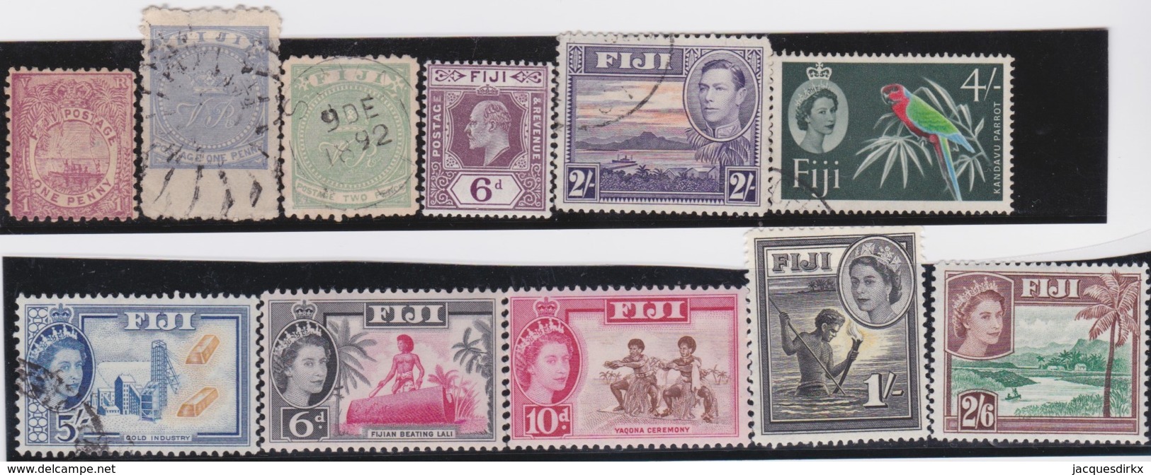 Fiji       .   11  Stamps     .    O And *     .    Cancelled And Mint-hinged - Fidji (...-1970)