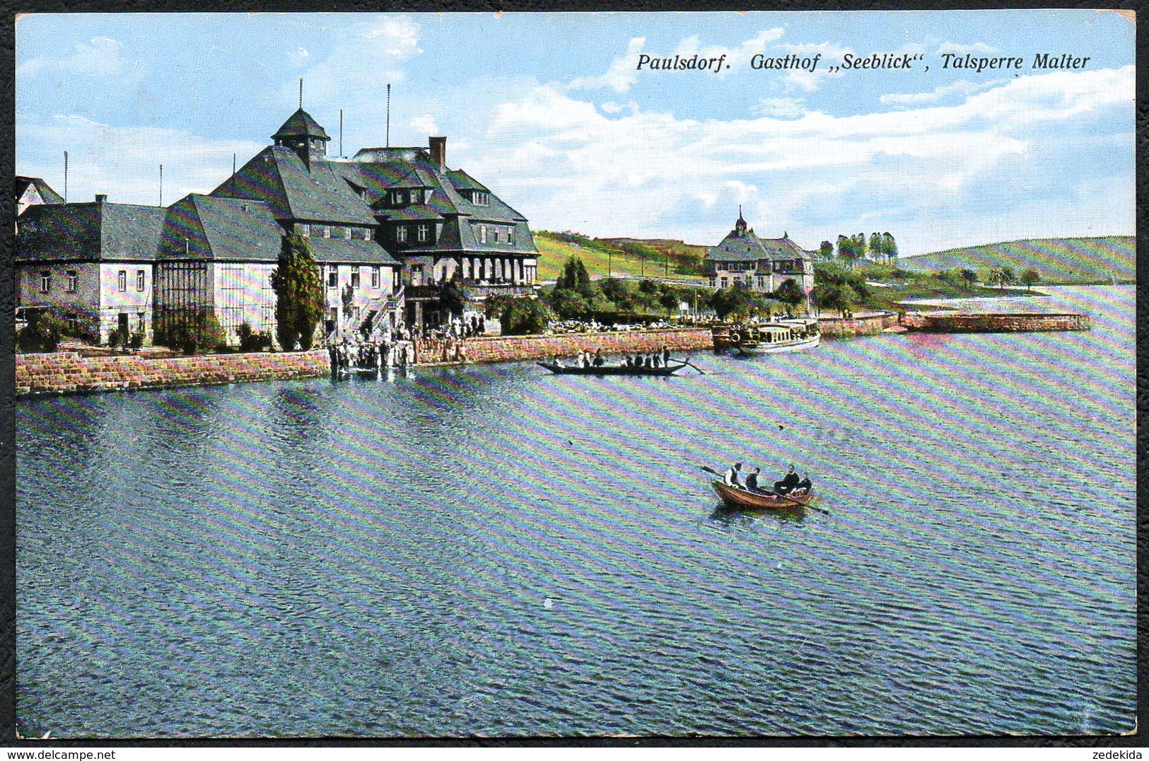 D3103 - Paulsdorf Talsperre Malter - Gasthof Gaststätte Seeblick - Foto Verlag Hugo Engler - Dippoldiswalde