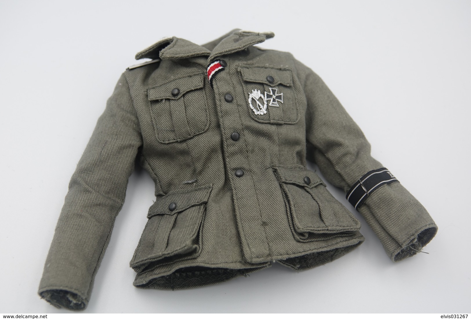 Vintage DRAGON IN DREAMS PARTS : GERMAN WAFFEN SS DAS REICH UNIFORM VEST COAT With Medals - Original - Scale 1/6 - DID - Action Man