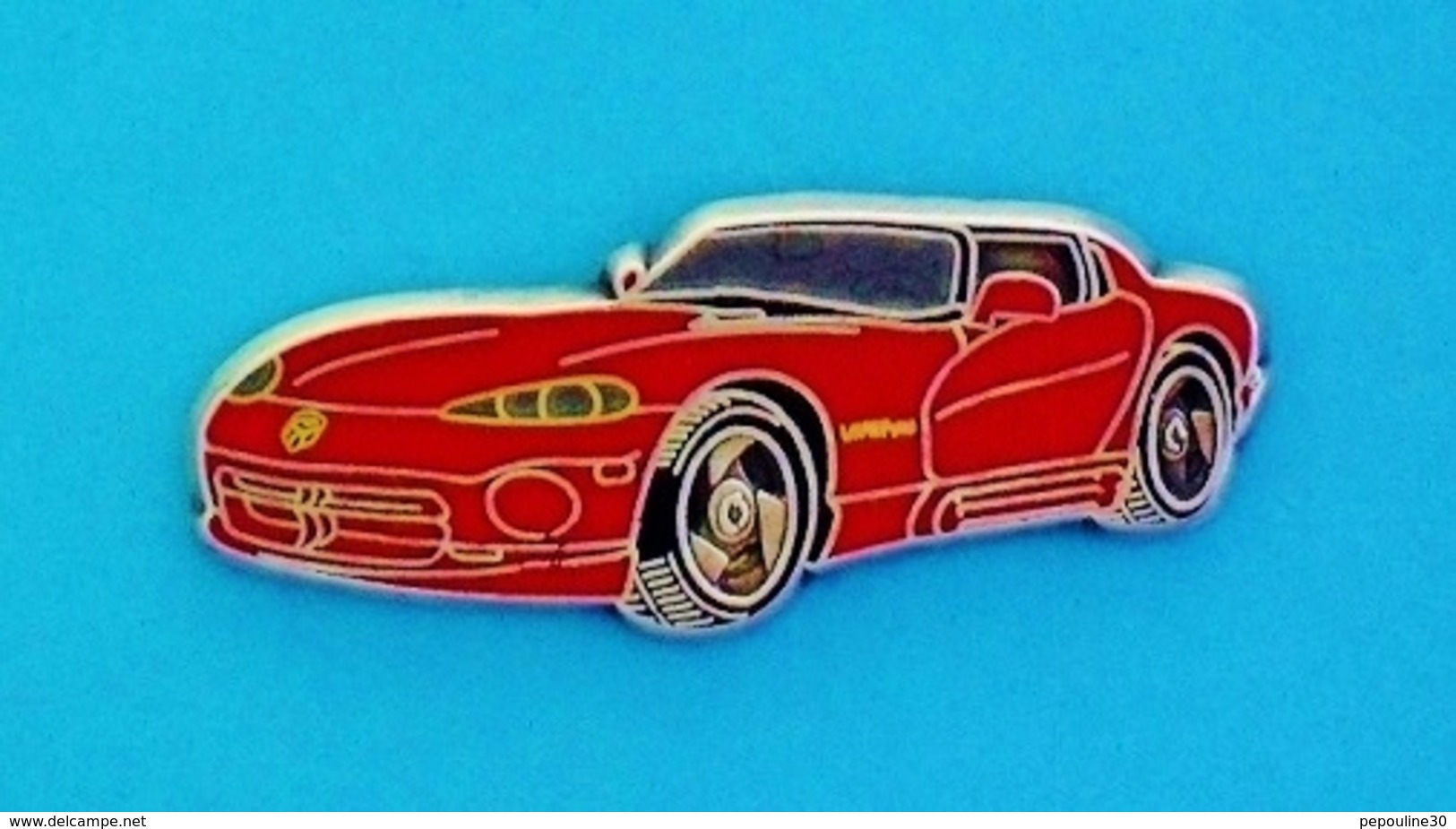 1 PIN'S  //  ** CHRYSLER / DODGE VIPER / RT10 ** . (BALLARD)  ./ Argenté - Corvette