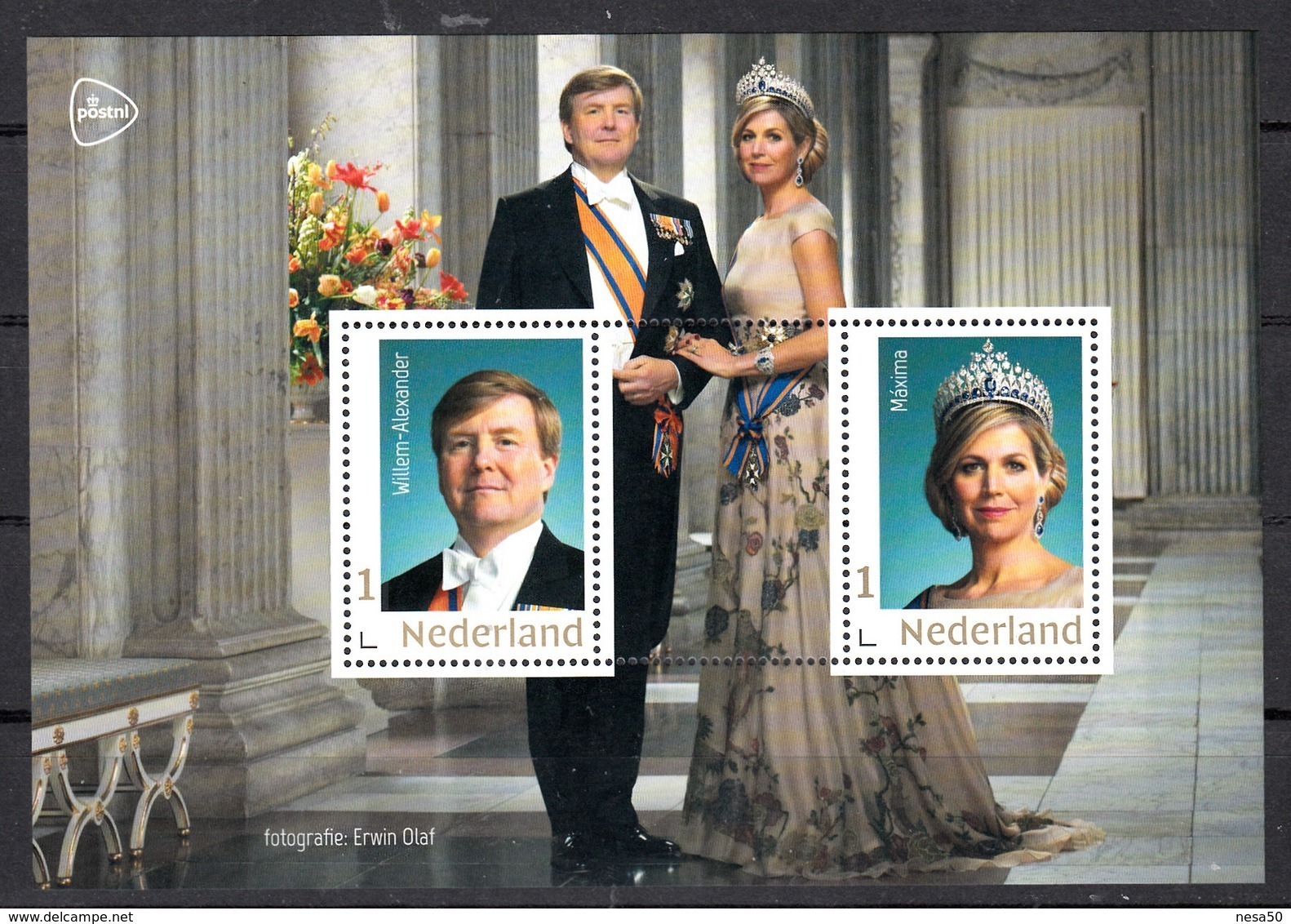 Nederland 2020, Nvph ?? , Mi Nr ??,  Goud Kader, Koning Willem Alexander En Koningin Maxima - Ongebruikt