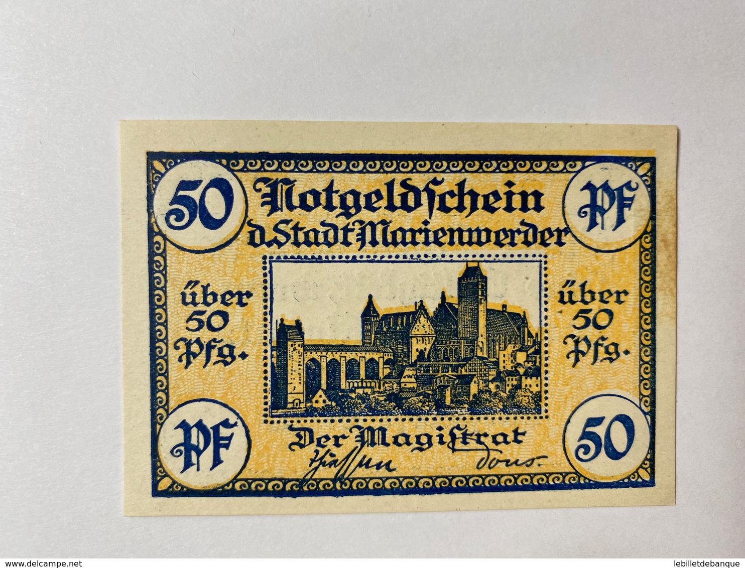 Allemagne Notgeld Marienwerder 50 Pfennig - Collezioni