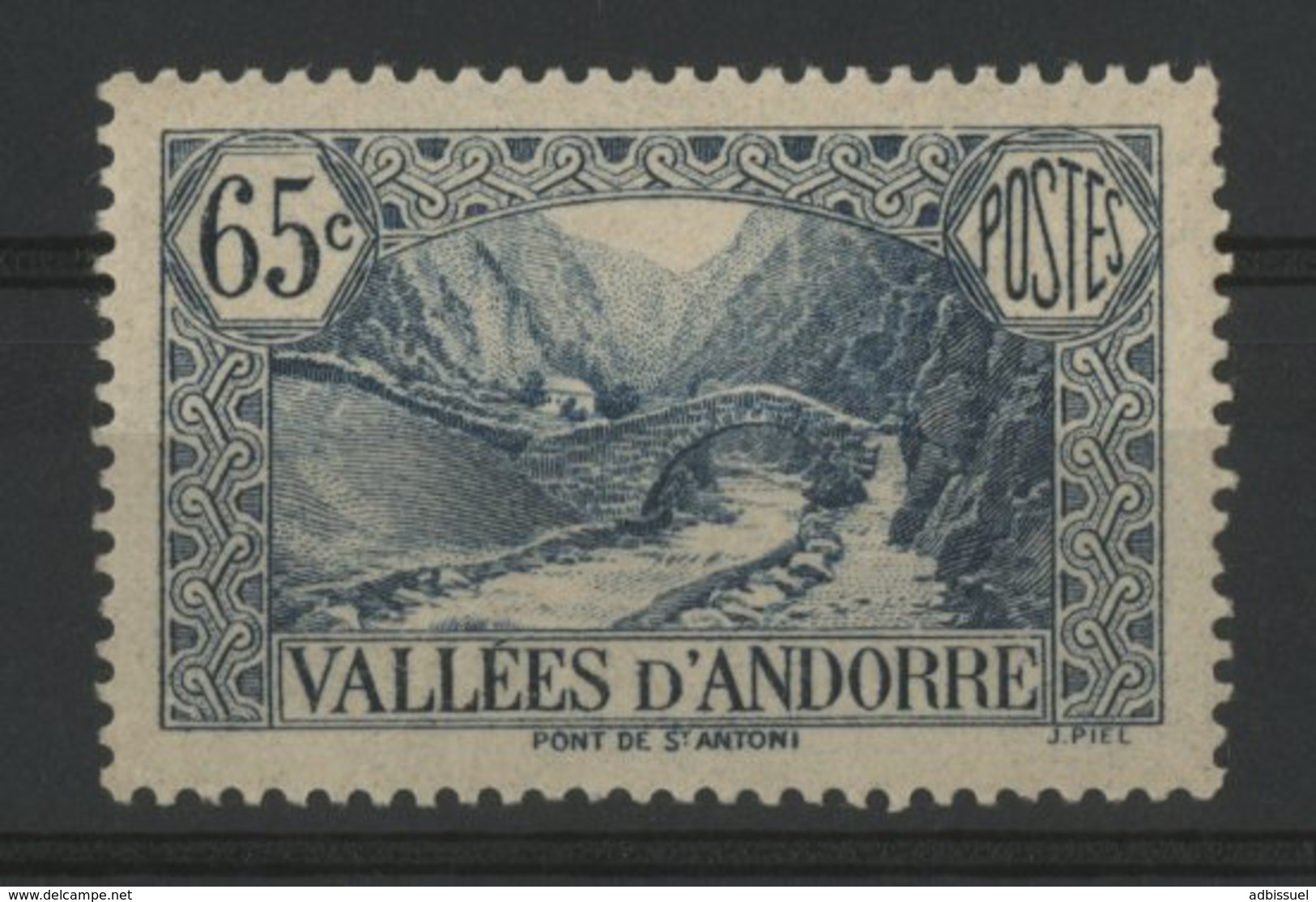 ANDORRE N° 68 Cote 42 €. 65ct Bleu. Neuf ** (MNH). TB - Nuovi