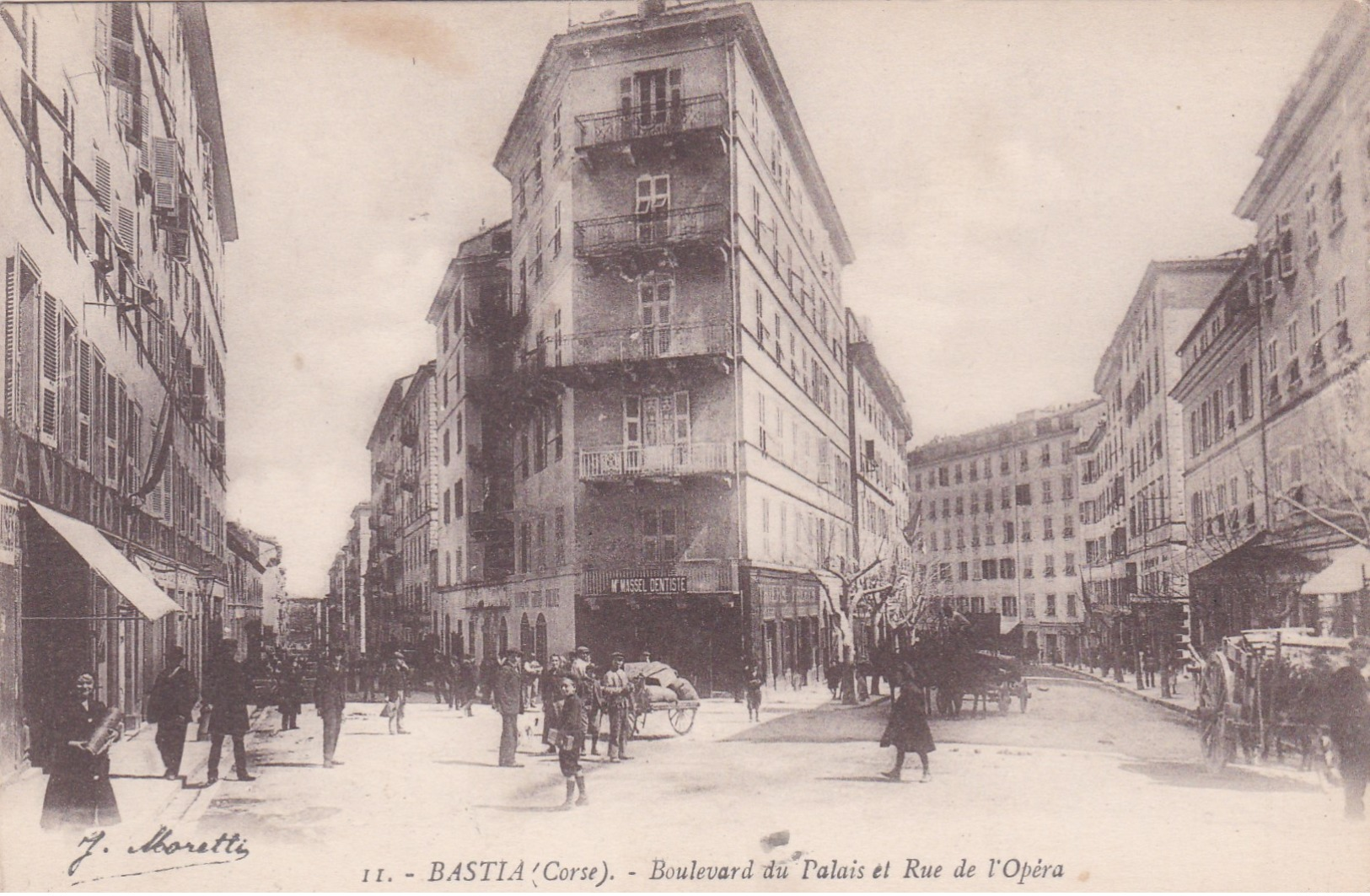 11  BASTIA  CORSE D 20  2B   BOULEVARD DU PALAIS ET RUE DE L  OPERA - Bastia