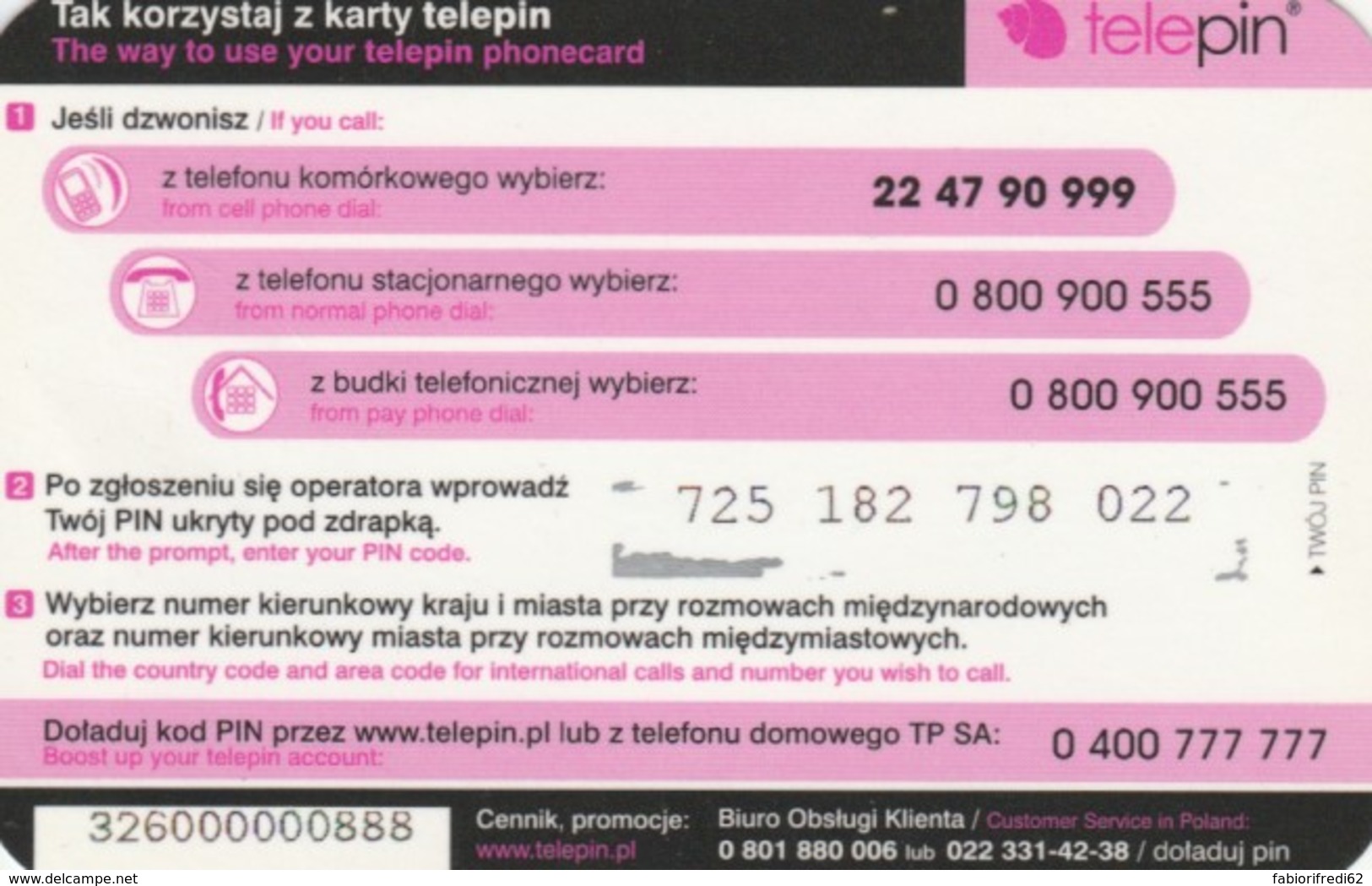 PREPAID PHONE CARD POLONIA (PY585 - Polen