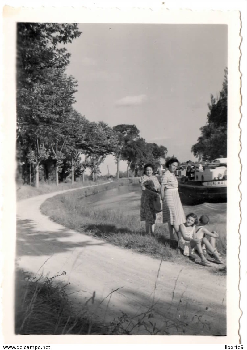 VIGNEMAL Péniche C.1950 Photo 9x6cm Canal Du Midi - Bateaux