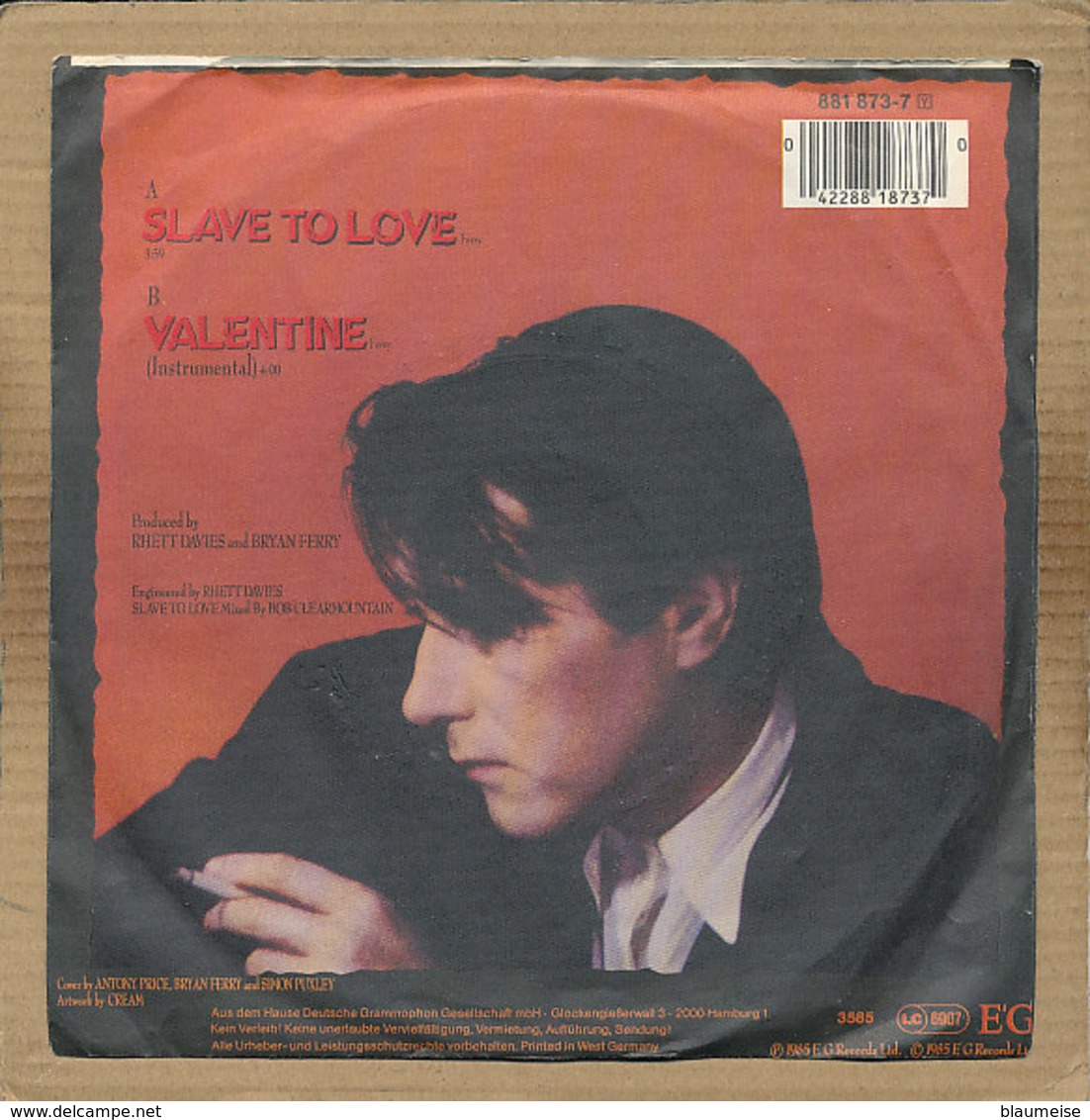 7" Single, Bryan Ferry - Slave To Love - Disco, Pop