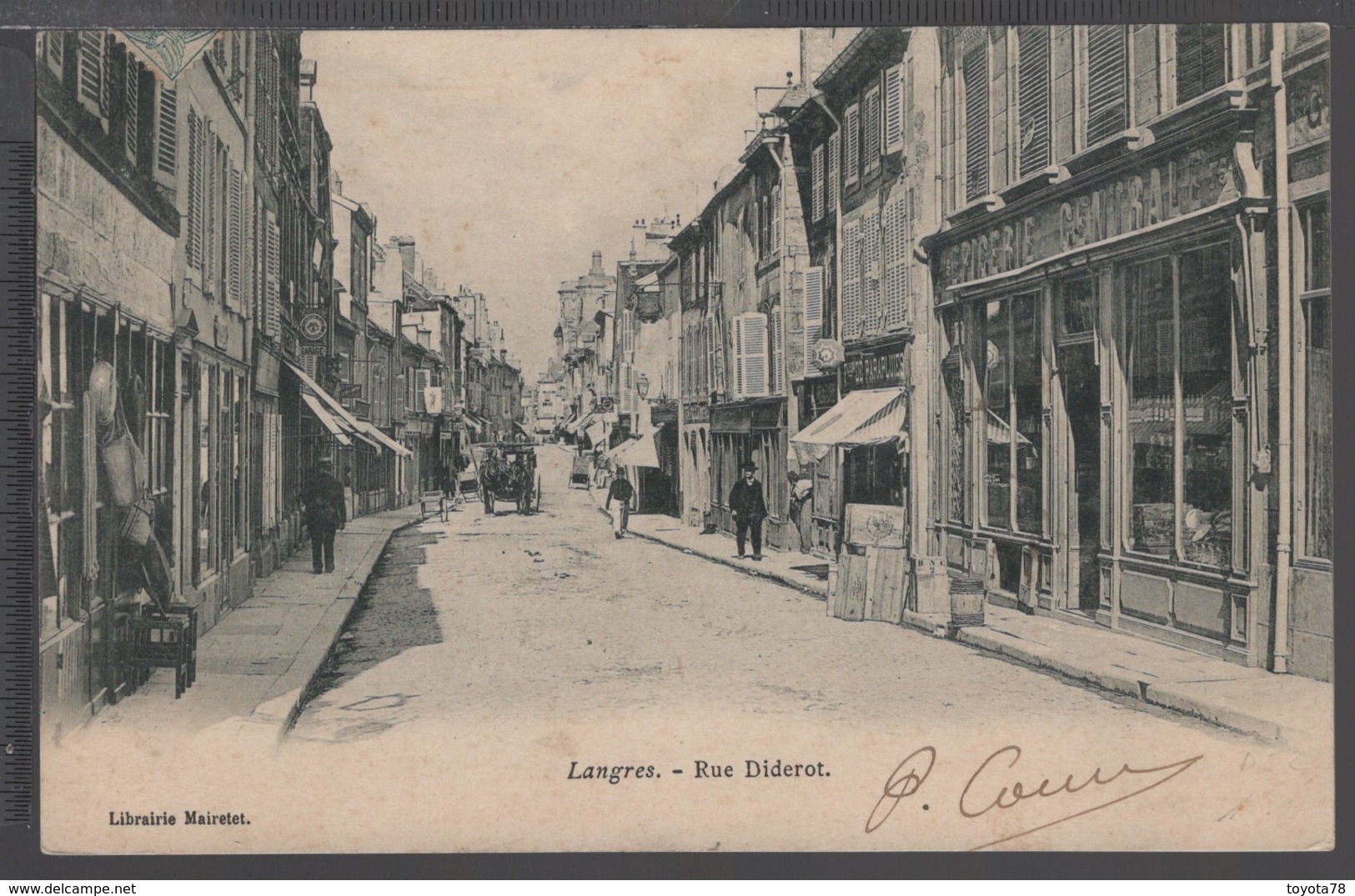 LANGRES (52) - Rue Diderot (Epicerie Centrale - Fbt De Parapluies - Garage - Attelage ) - Langres