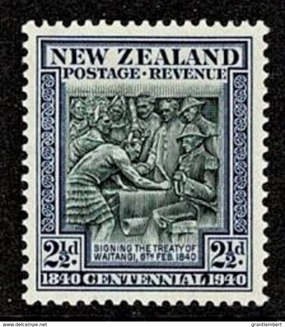 New Zealand 1940 Centennial 2 1/2d Treaty Of Waitangi, 1840 MNH - Neufs