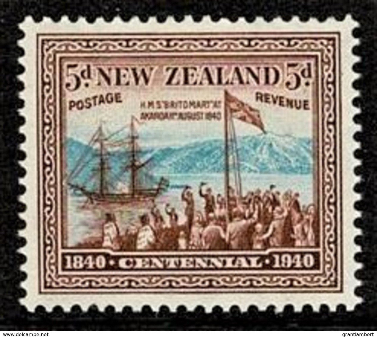 New Zealand 1940 Centennial 5d MH - - Neufs