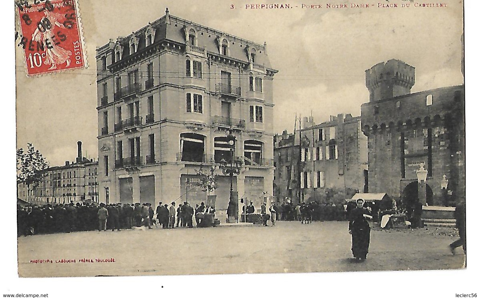 66 PERPIGNAN LOT DE 2 CPA PORTE NOTRE DAME ET PONT SUR LA TET 4 SCANS - Perpignan