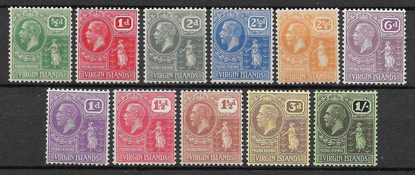 British Virgin Islands 1922-1927 MNH  - Mi.value - 37 € For MH - British Virgin Islands