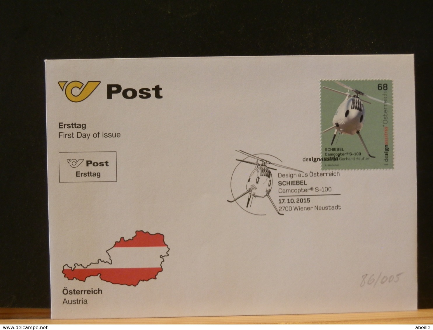 86/006  FDC  AUTRICHE - Hélicoptères