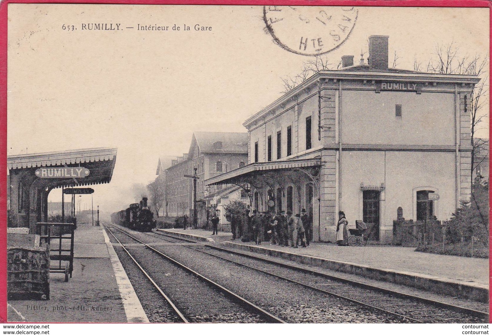 CPA 74 RUMILLY Intèrieur De La Gare  ( Train - Rumilly