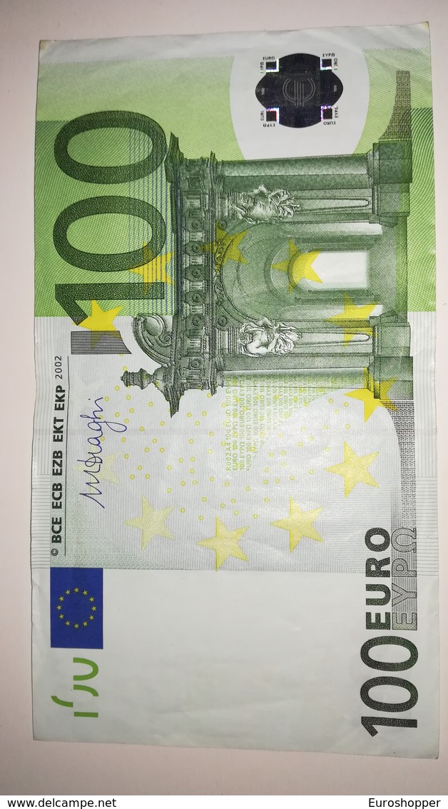 EURO-GERMANY 100 EURO (X) R002 Sign Draghi - 100 Euro