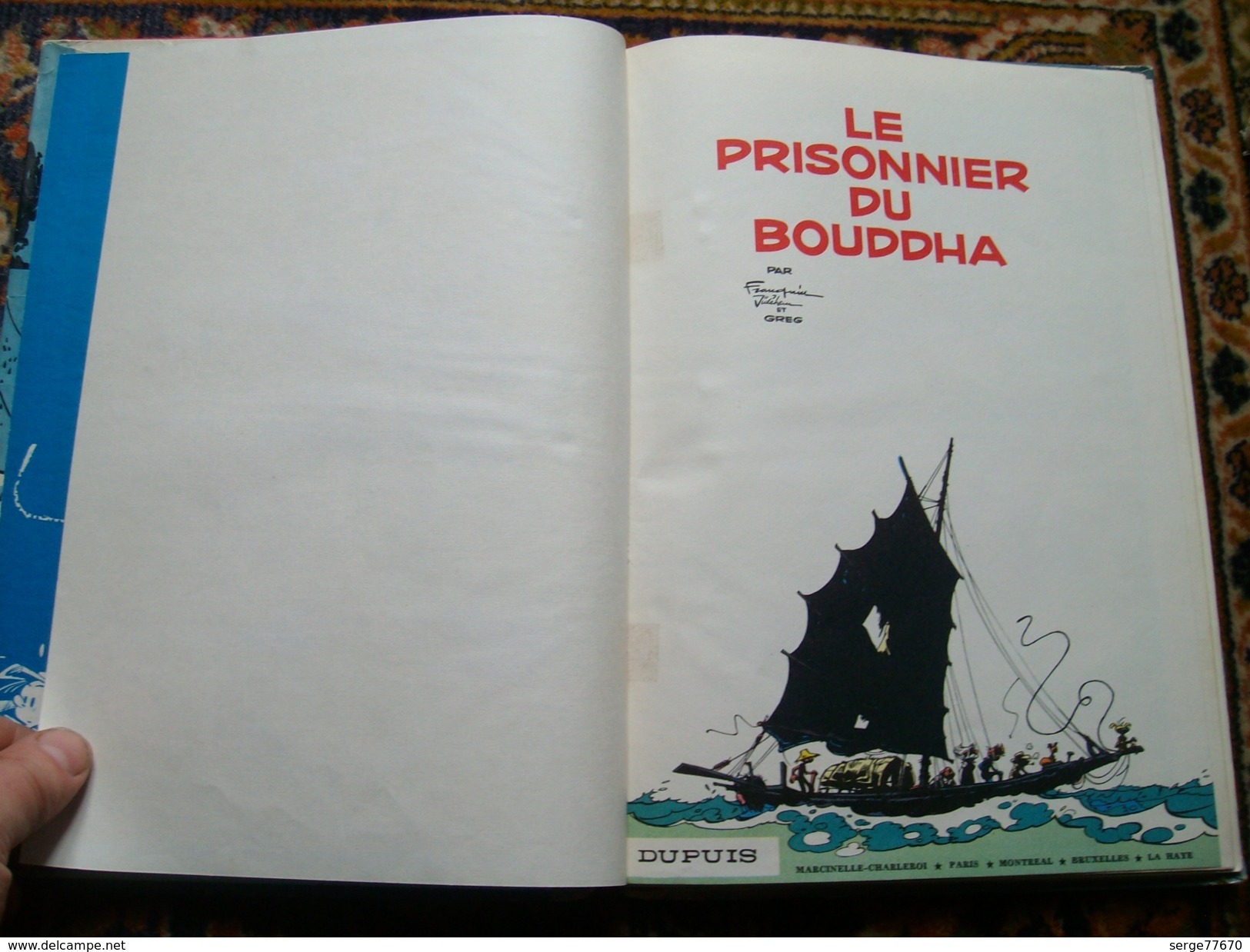 Spirou et Fantasio Franquin Le prisonnier du Bouddha 1960 édition originale eo Dupuis
