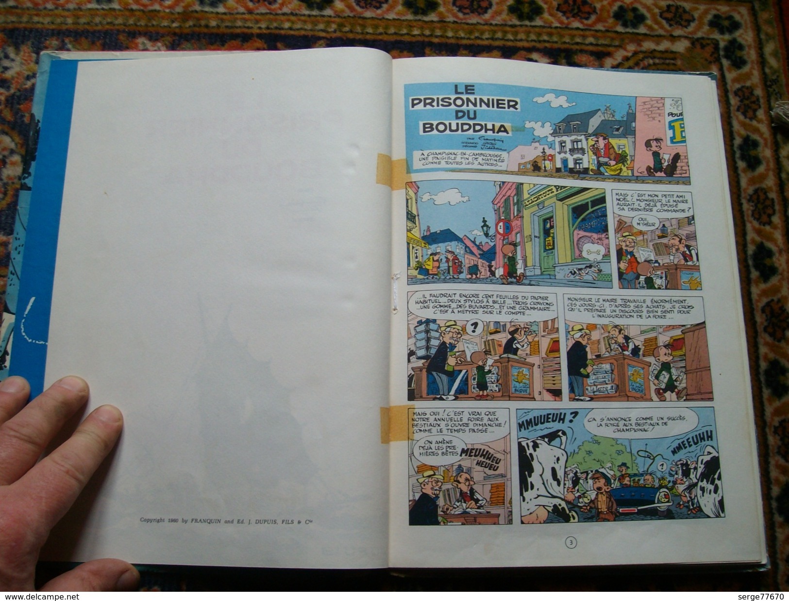 Spirou et Fantasio Franquin Le prisonnier du Bouddha 1960 édition originale eo Dupuis