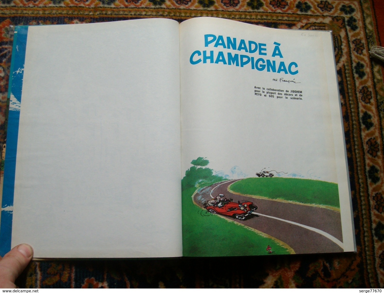 Spirou Et Fantasio Franquin Panade à Champignac 1969 édition Originale Titre En Bleu Eo Dupuis - Spirou Et Fantasio