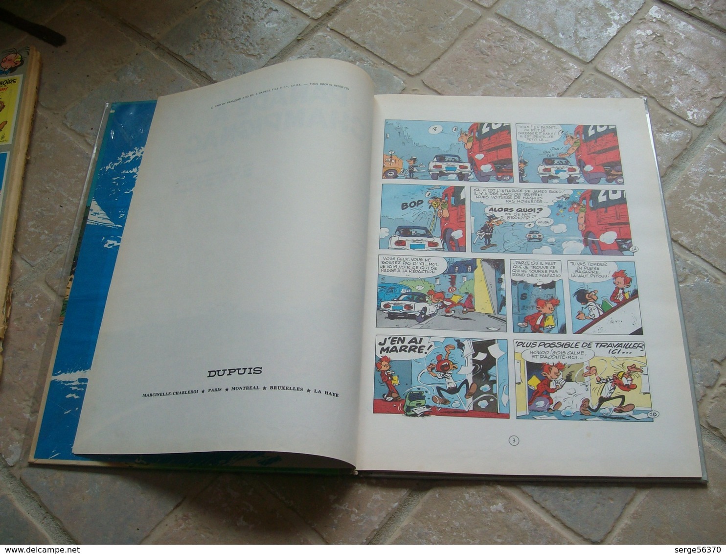 Spirou et Fantasio 19 Panade à Champignac FRANQUIN Marsupilami édition de 1969 titre en bleu EO éo première originale