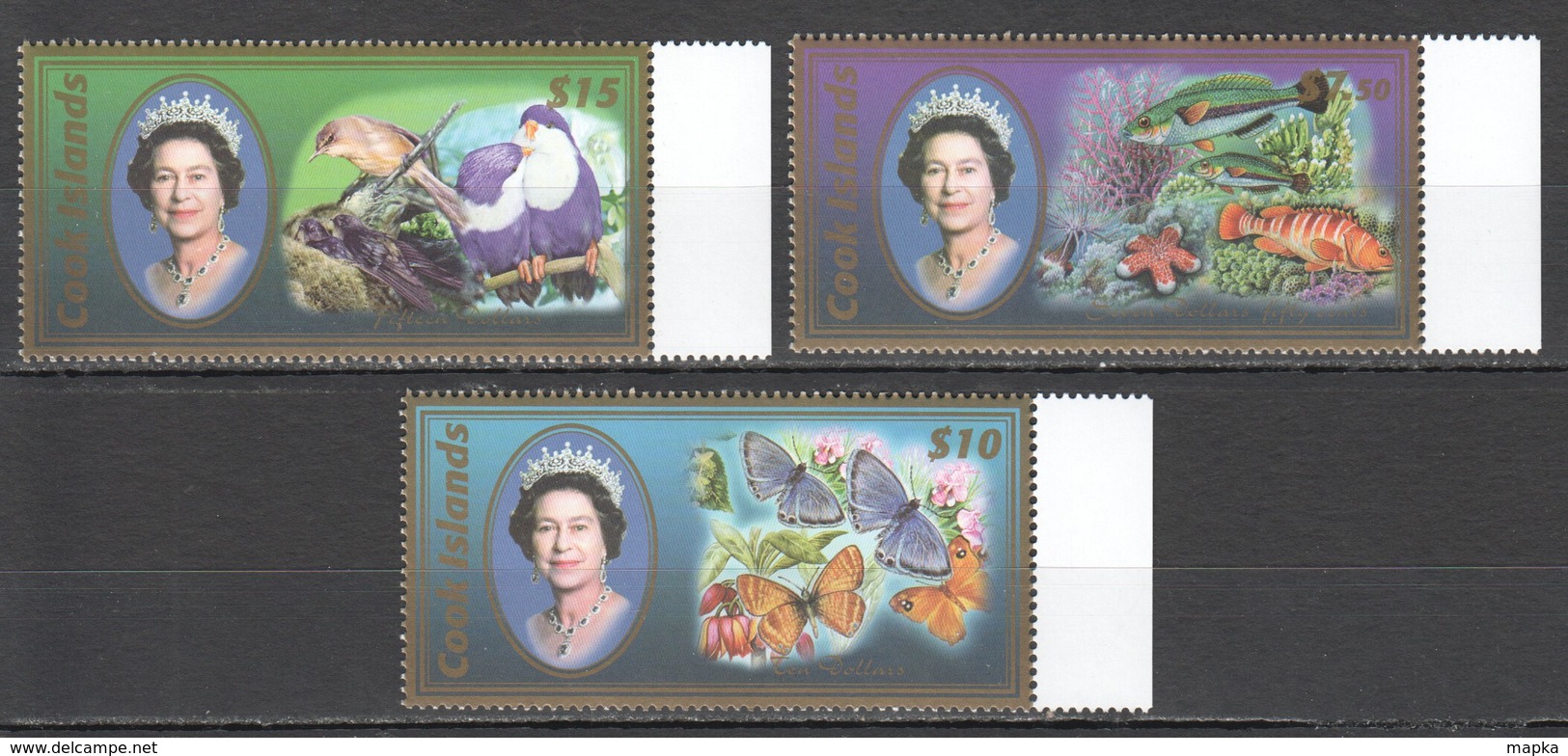 W109 COOK ISLANDS FAUNA MARINE LIFE BIRDS BUTTERFLIES !! MICHEL 65 EURO SET MNH - Other & Unclassified