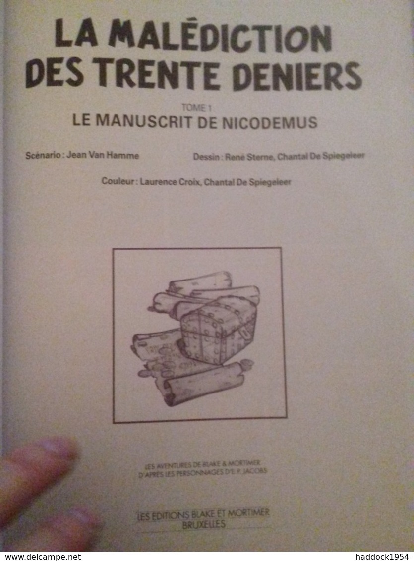 La Malédiction Des Trente Deniers Les 2 Tomes JEAN VAN HAMME RENE STERNE éditions Blake Et Mortimer 2009-2010 - Blake Et Mortimer