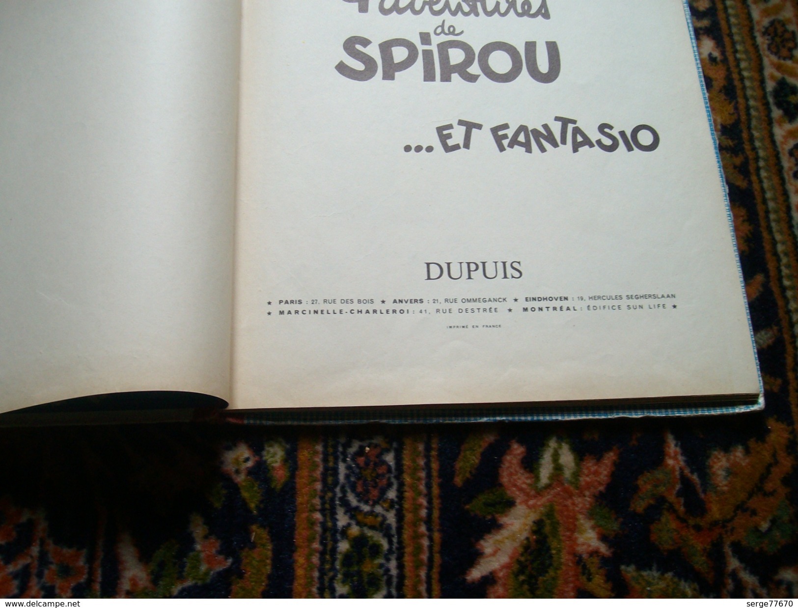 Spirou et Fantasio Franquin 4 aventures de 1956 édition originale française eo Dupuis
